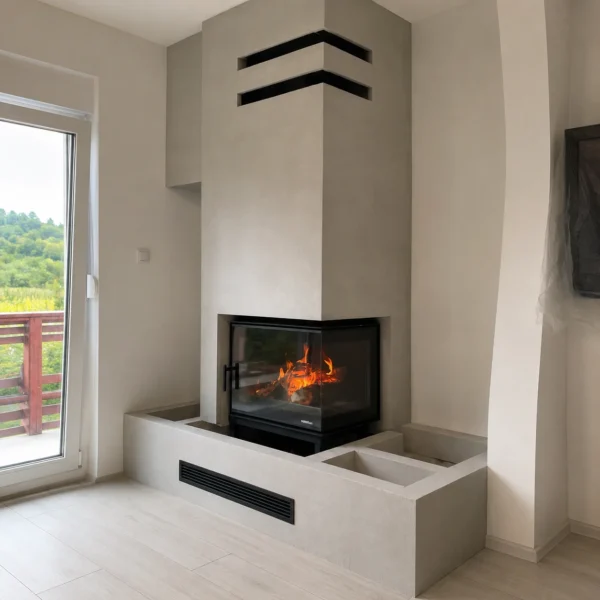 kamin na drva nordflam torn desni kut