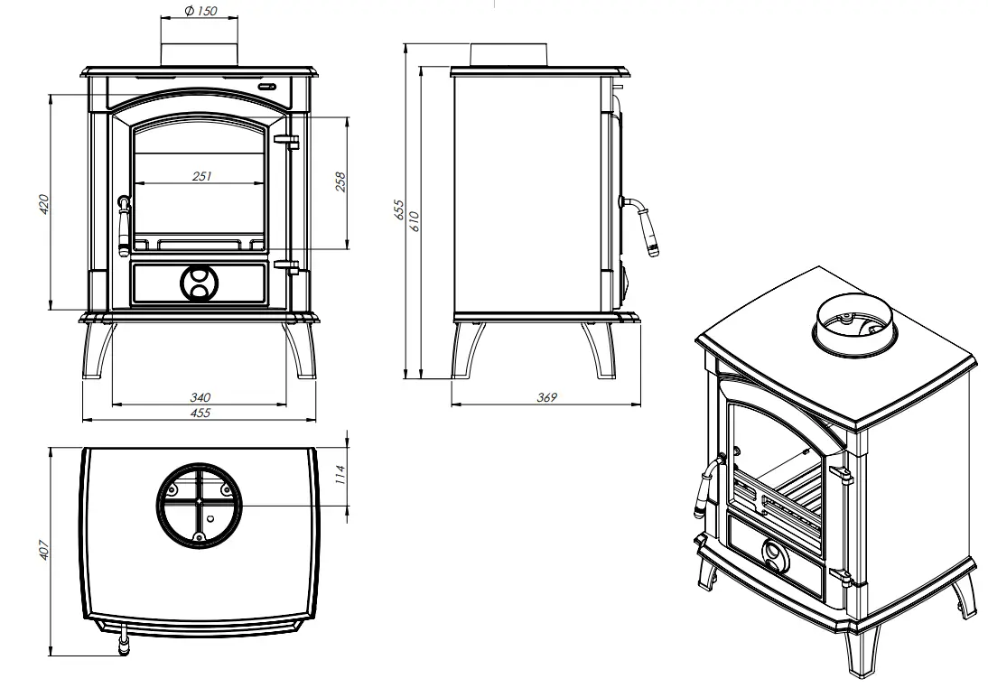 pec na drva nordflam primo dimenzije
