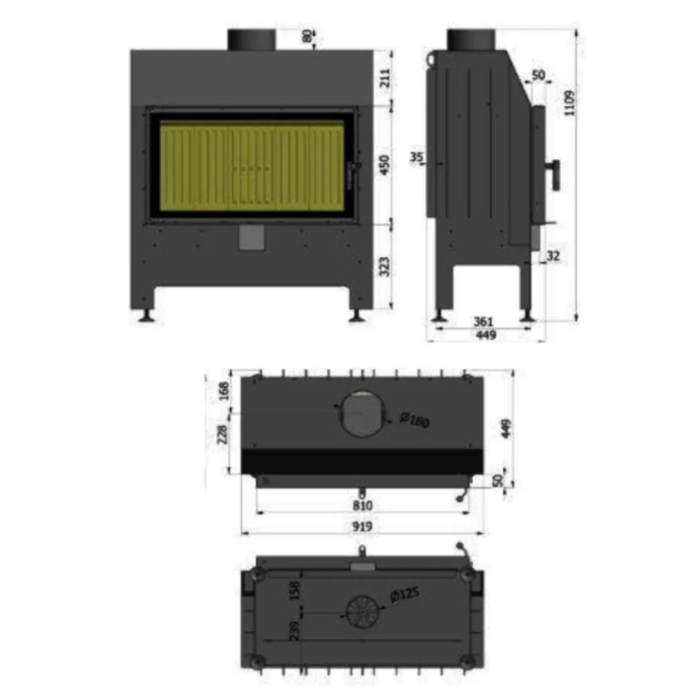 kamin na drva heatro 81