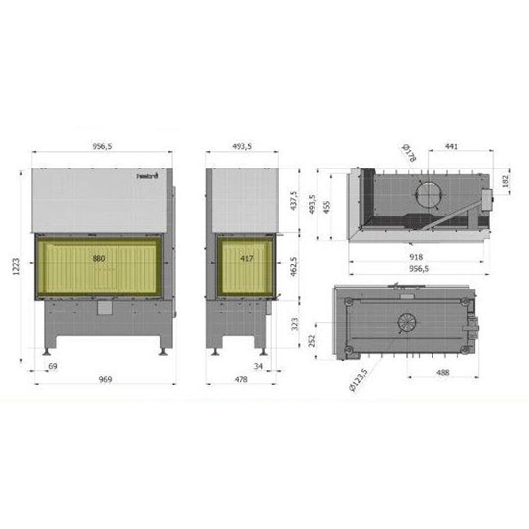 kamin na drva heatro 69 hl