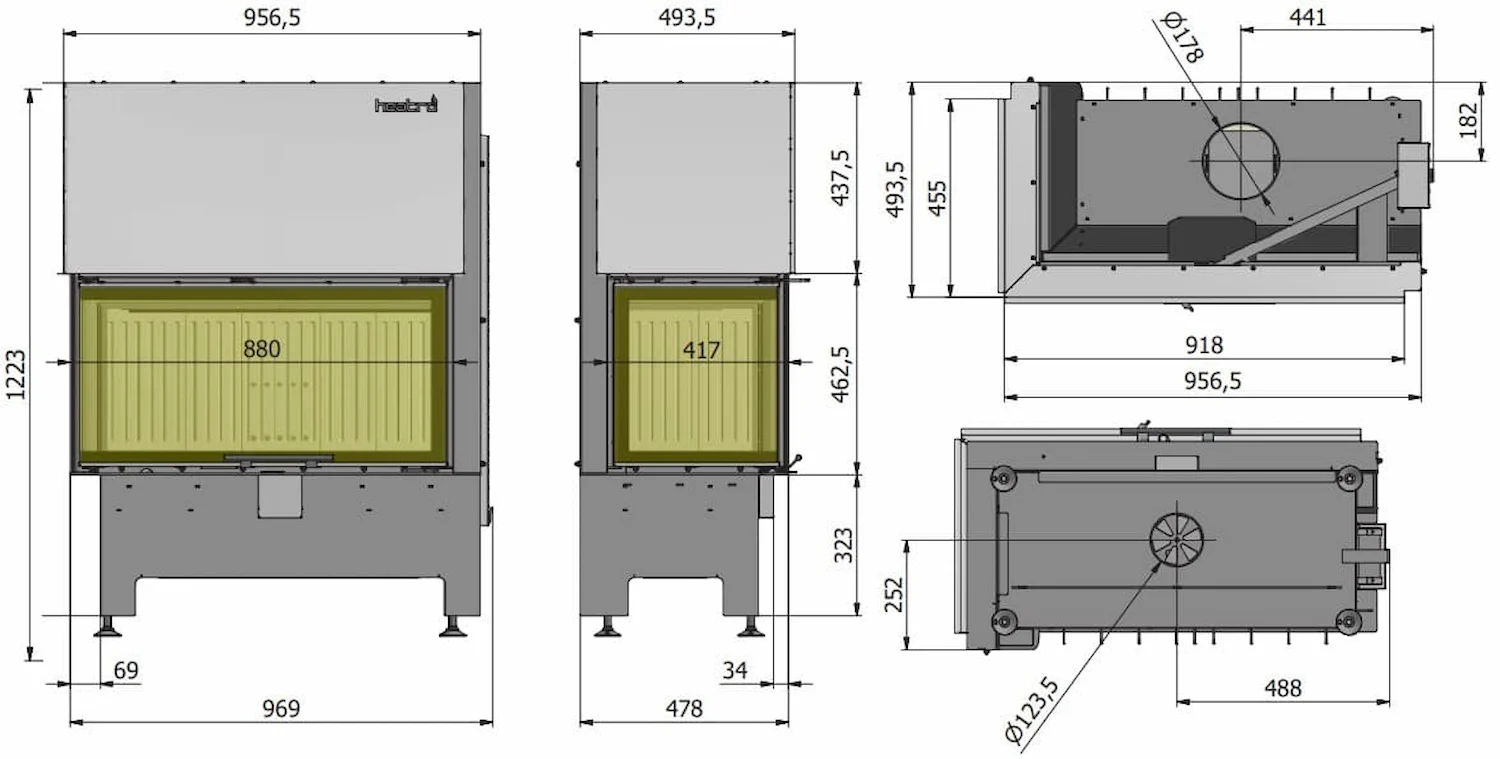 heatro 81 H ugradbeni kamin na drva