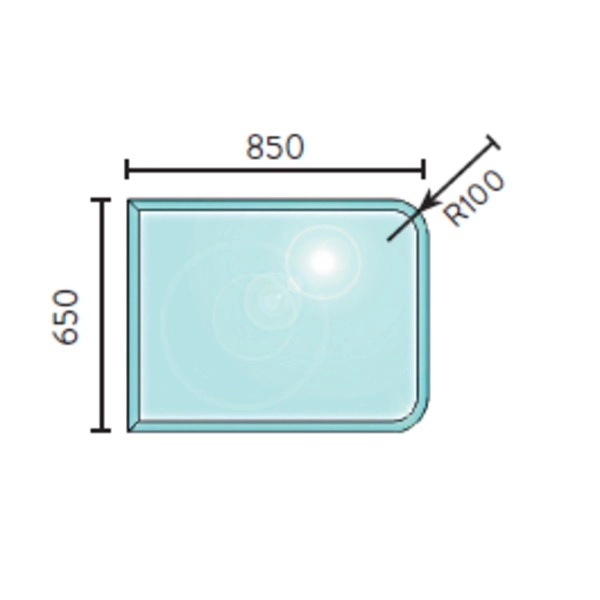podloga za peć staklena 650x850