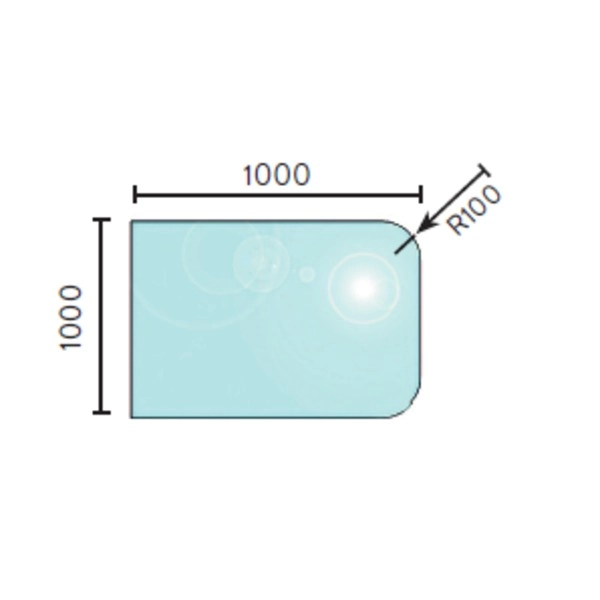 podloga za peć staklena 1000x1000