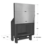 Ugradbeni kamin na drva hursan h pro 95