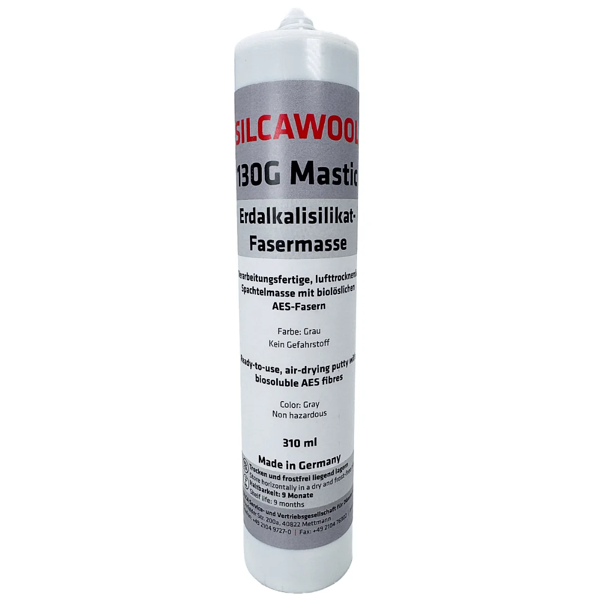 silca-silcawool-130g-mastic-1 Brtvena masa za visoke temperature 1300 °C - SILCAWOOL 130G Mastic 310 ml - Slika 1